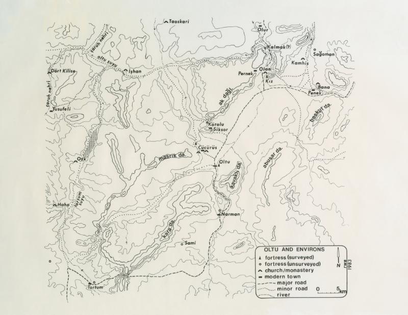 Turkey, The Marchlands (Northeastern Turkey), Map of Oltu and Environs (Robert W. Edwards, 1983)